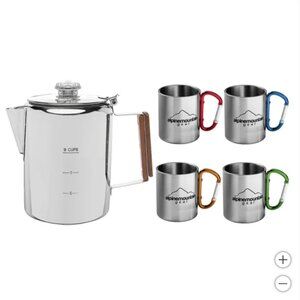 Alpine Mountain Gear 5-piece Stainless Steel Coffee Set